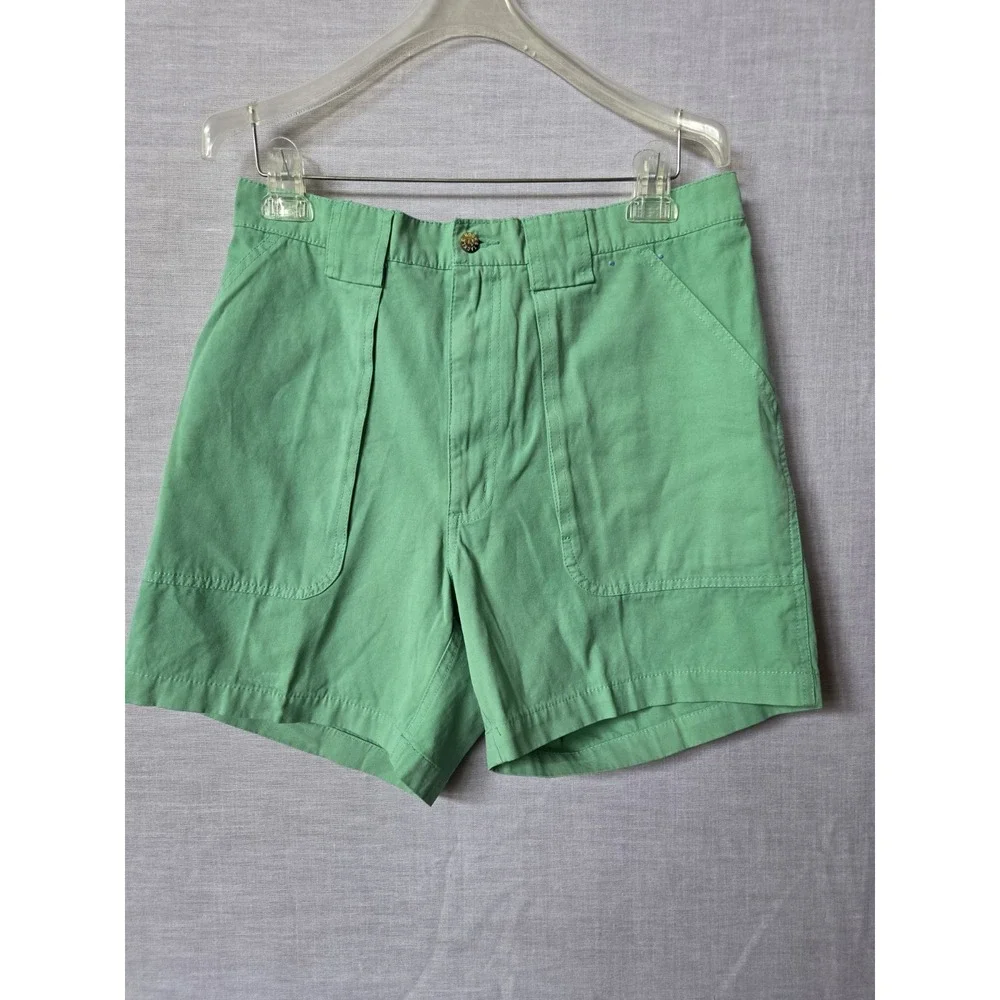 Hook & Tackle Beer Can Island Shorts Men's Size 34 Light Green Cotton
